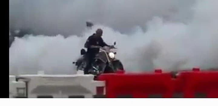 Hard N Fast member doing a burnout